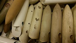 Wooden lure bodies primered