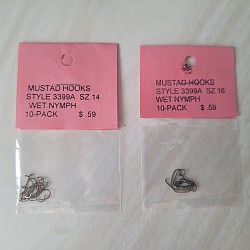 Mustad Wet Nymph Hoos Style 3399A 10-pack