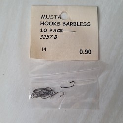 Mustad Barbless Hooks Stule 3257 B 10-pack